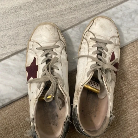 Golden goose women’s white with green sequins - Picture 3 of 3